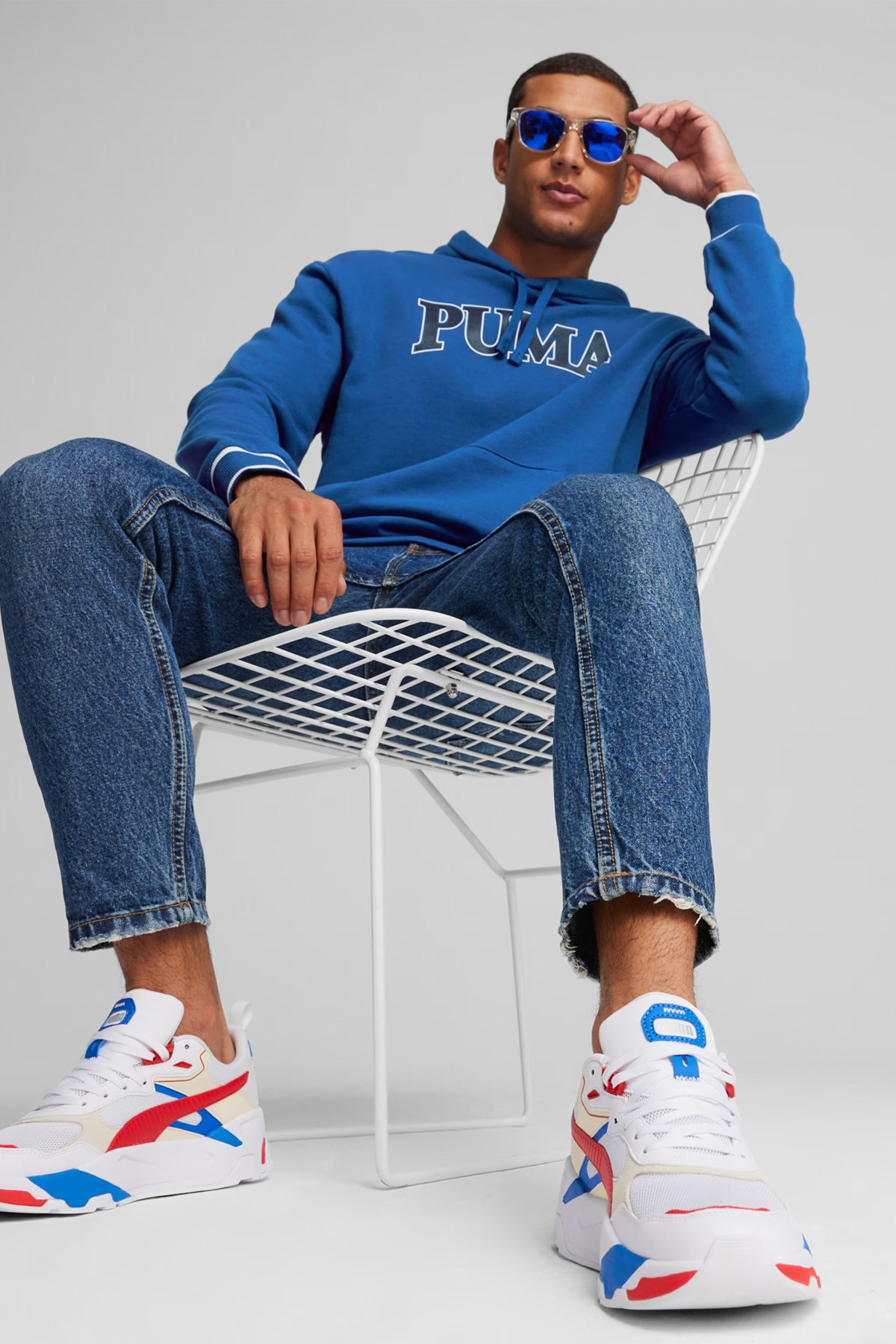 Puma Squad Hoodie Erkek Sweat 67896917 Mavi