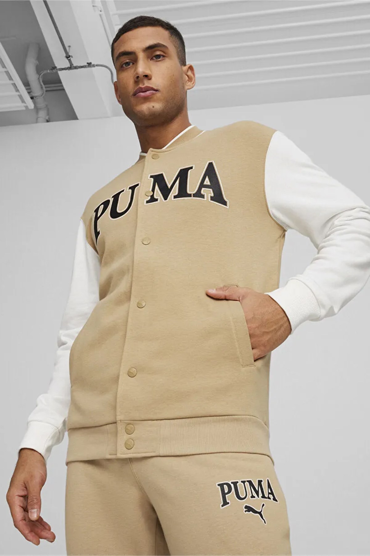 Puma Squad Track Jacket Tr Erkek Ceket 67897183 Bej
