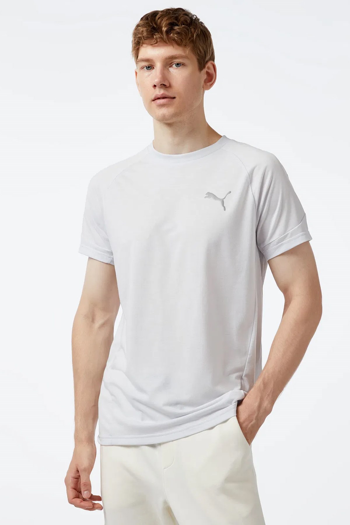 Puma Evostrıpe Tee Erkek Tişört 67899242 Gri