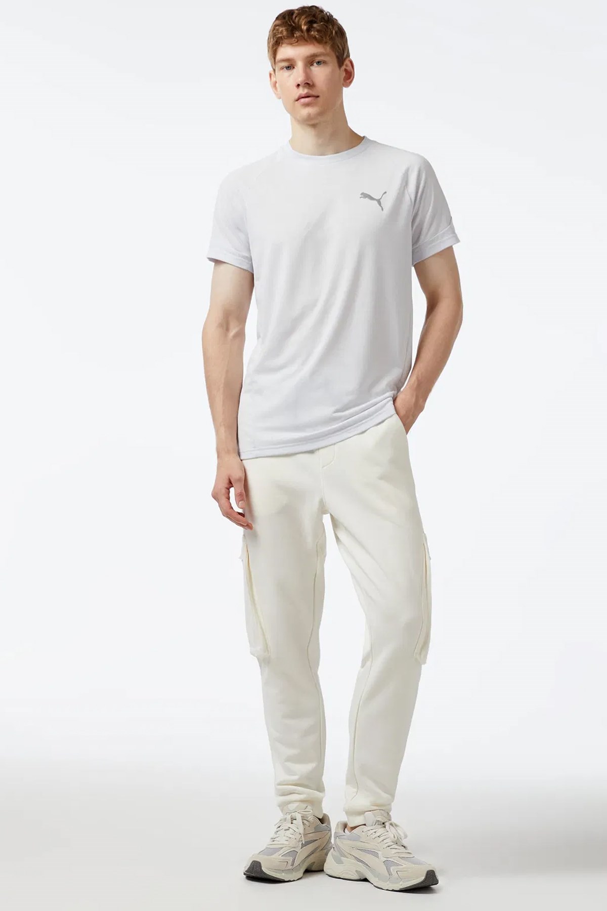 Puma Evostrıpe Tee Erkek Tişört 67899242 Gri