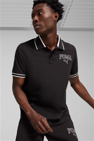 Puma Squad Erkek Polo Yaka Tişört 67948201 Siyah