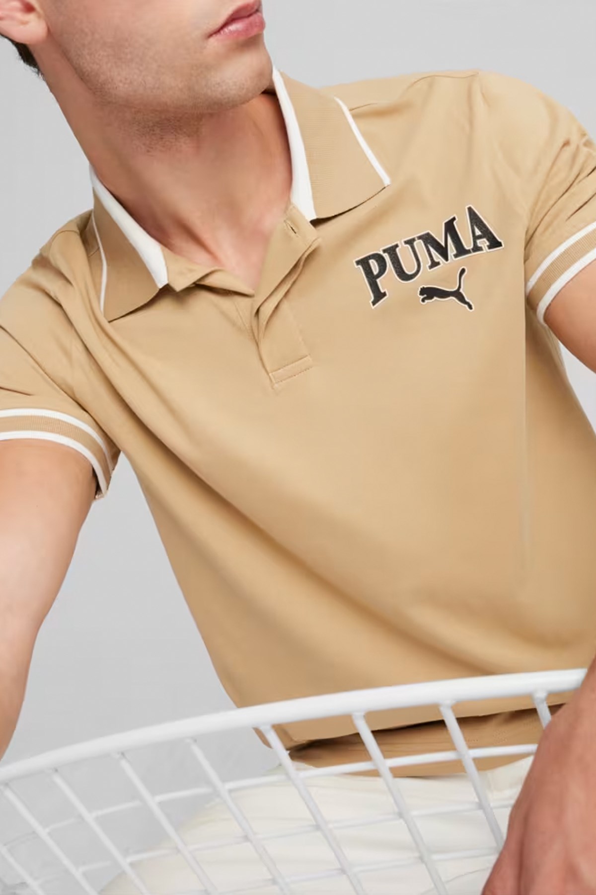 Puma Squad Erkek Polo Yaka Tişört 67948283 Bej