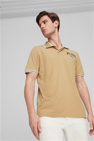 Puma Squad Erkek Polo Yaka Tişört 67948283 Bej