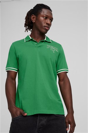 Puma Squad Erkek Polo Yaka Tişört 67948286 Yeşil