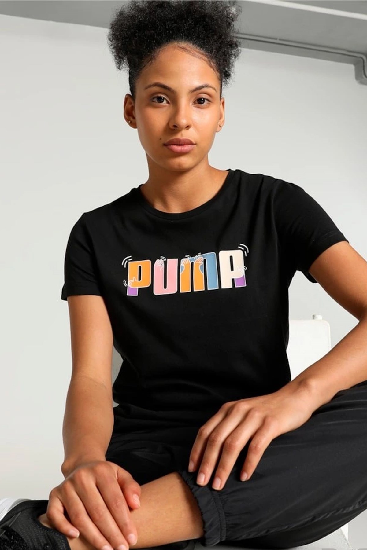 Puma Ess+ Anımal Graphic Kadın Tişört 67991601 Siyah