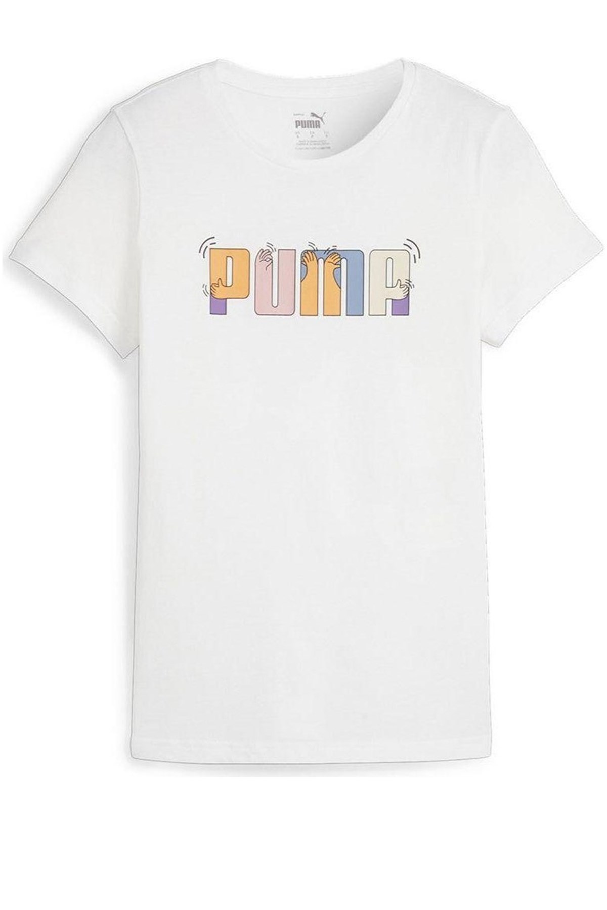 Puma Ess+ Anımal Graphic Kadın Tişört 67991602 Beyaz
