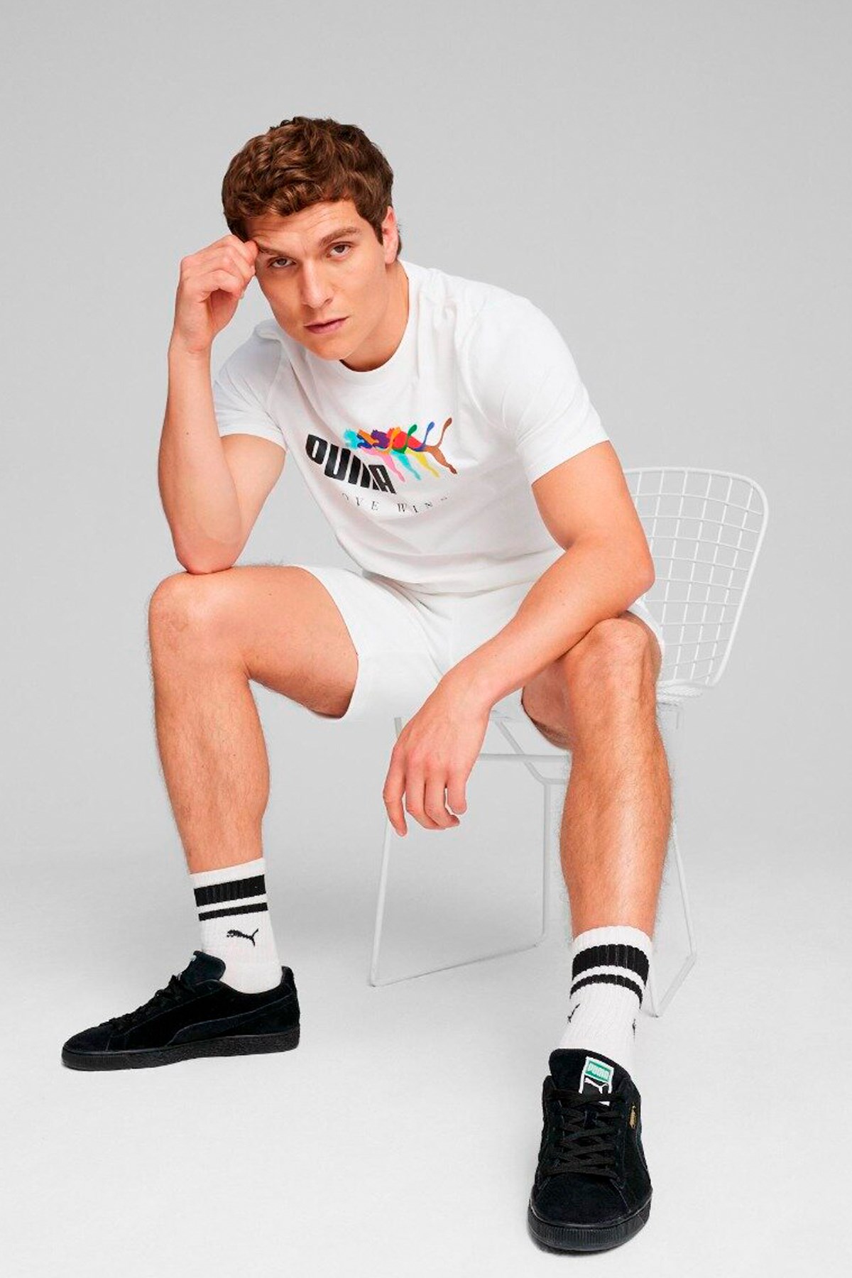 Puma Ess+ Love Wıns Tee Erkek Tişört 68000002 Beyaz