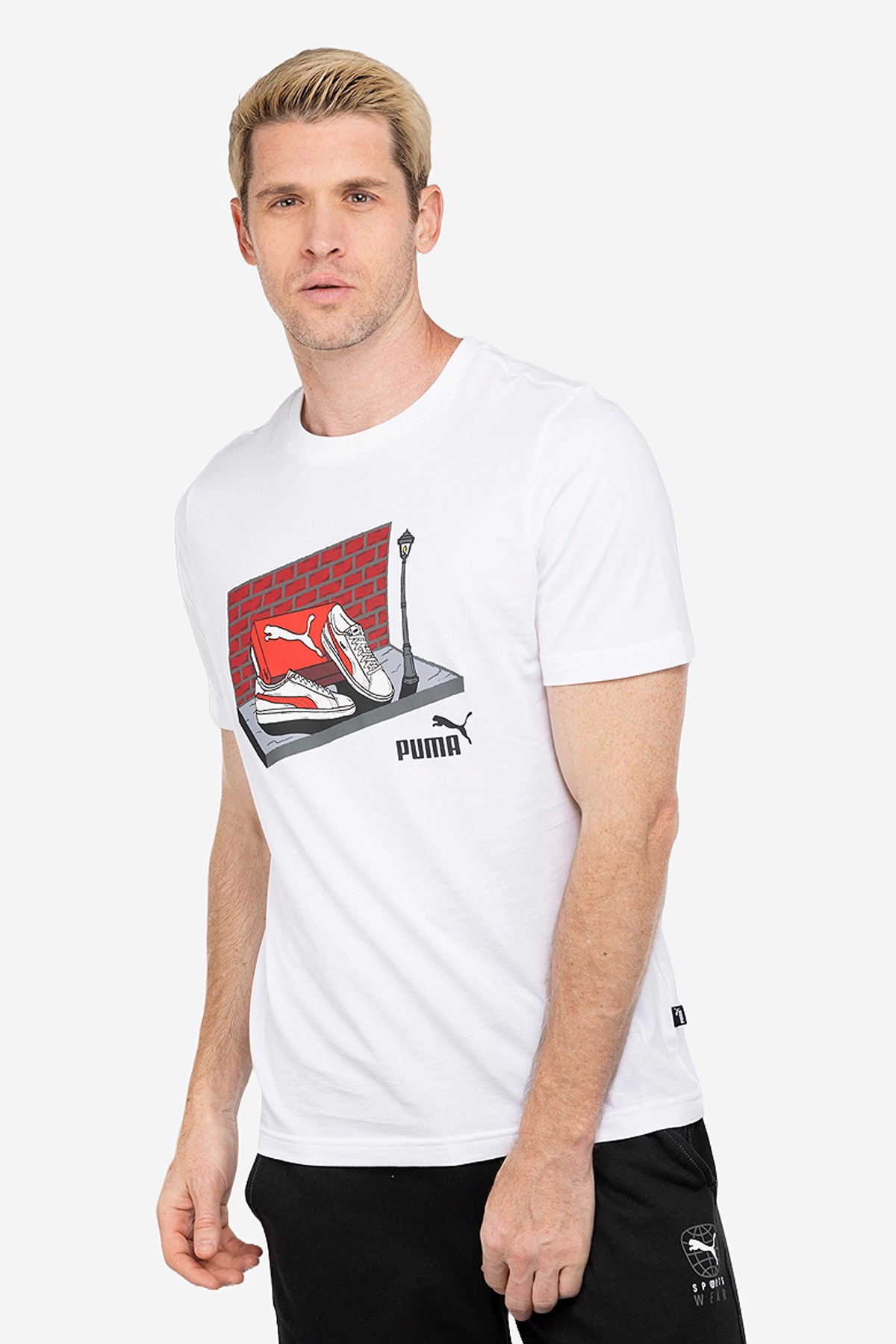 Puma Graphics Sneaker Box Erkek Tişört 68017502 Beyaz