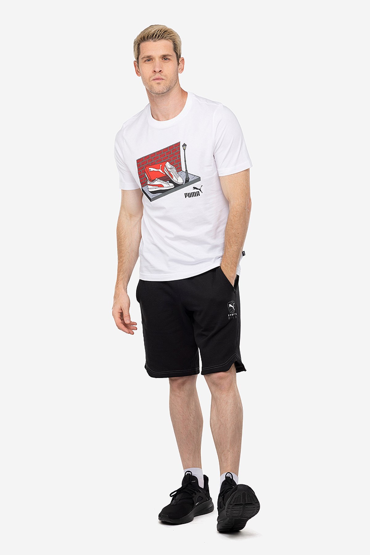 Puma Graphics Sneaker Box Erkek Tişört 68017502 Beyaz