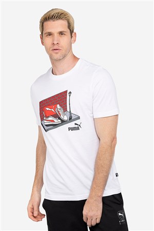 Puma Graphics Sneaker Box Erkek Tişört 68017502 Beyaz