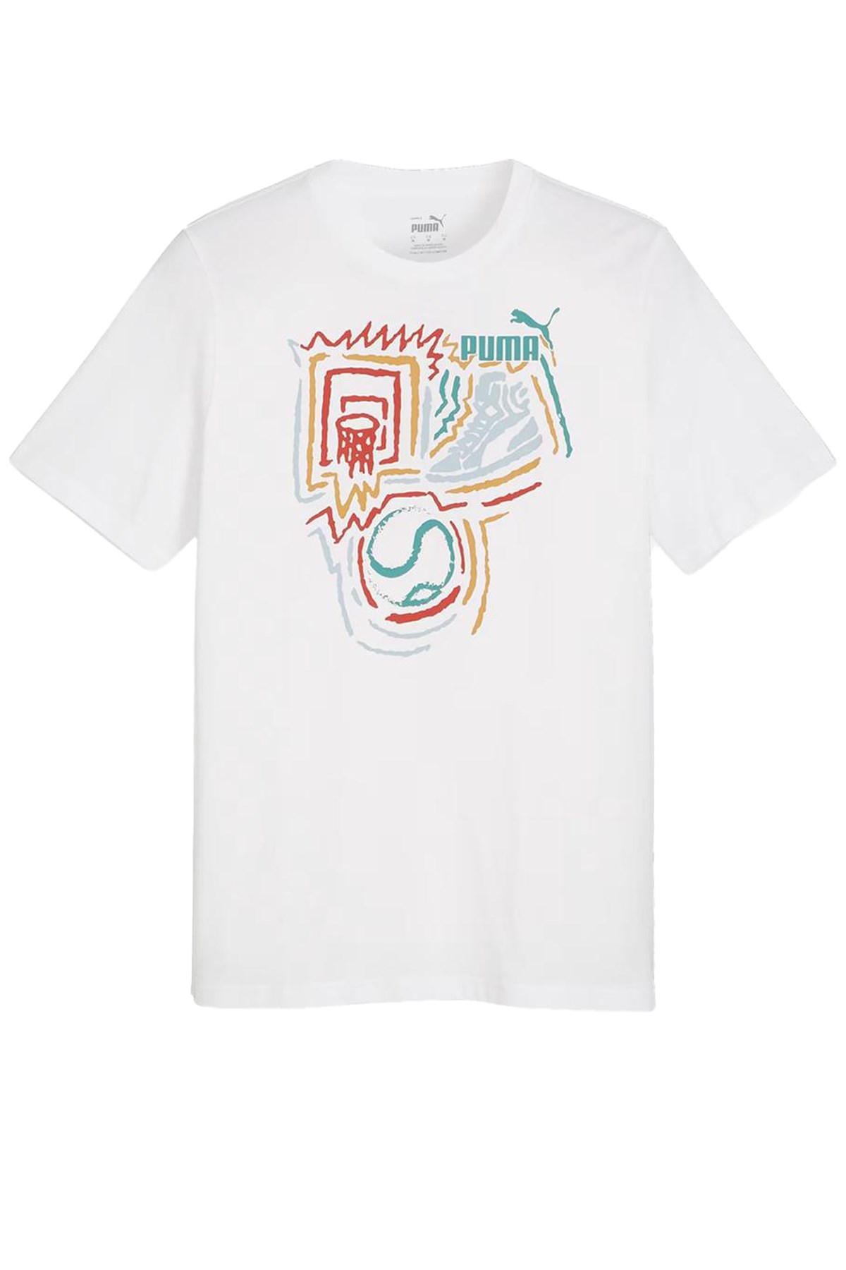 Puma Graphics Year Of Sports Erkek Tişört 68017602 Beyaz