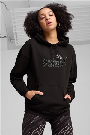 Puma Ess Animal Fl Kadın Sweatshirt 68149201 Siyah