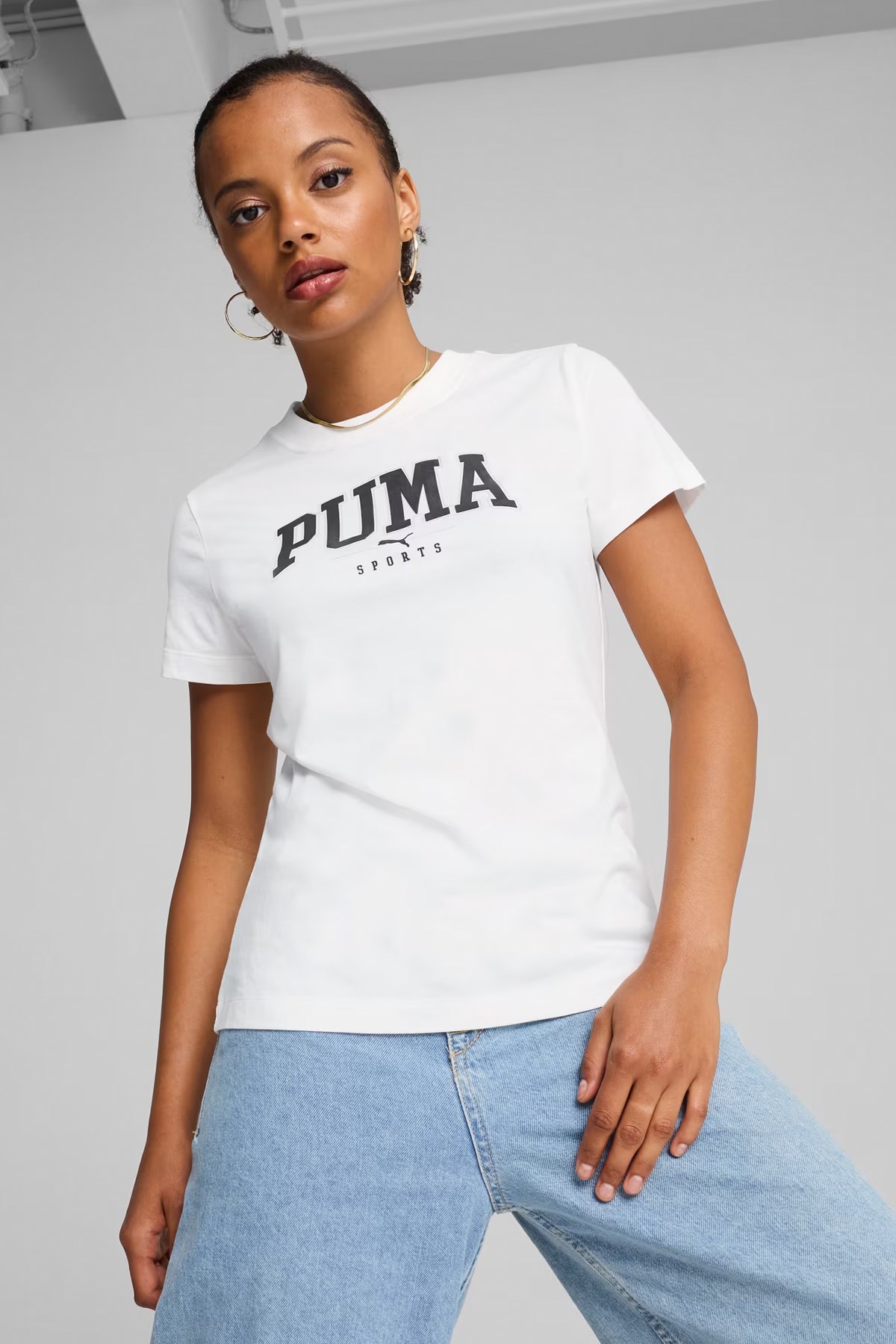 Puma Squad Graphic Kadın Tişört 68153702 Beyaz