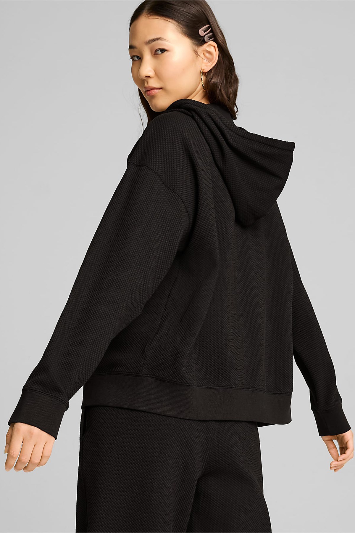 Puma Her Full-Zip Kadın Sweatshirt 68163101 Siyah