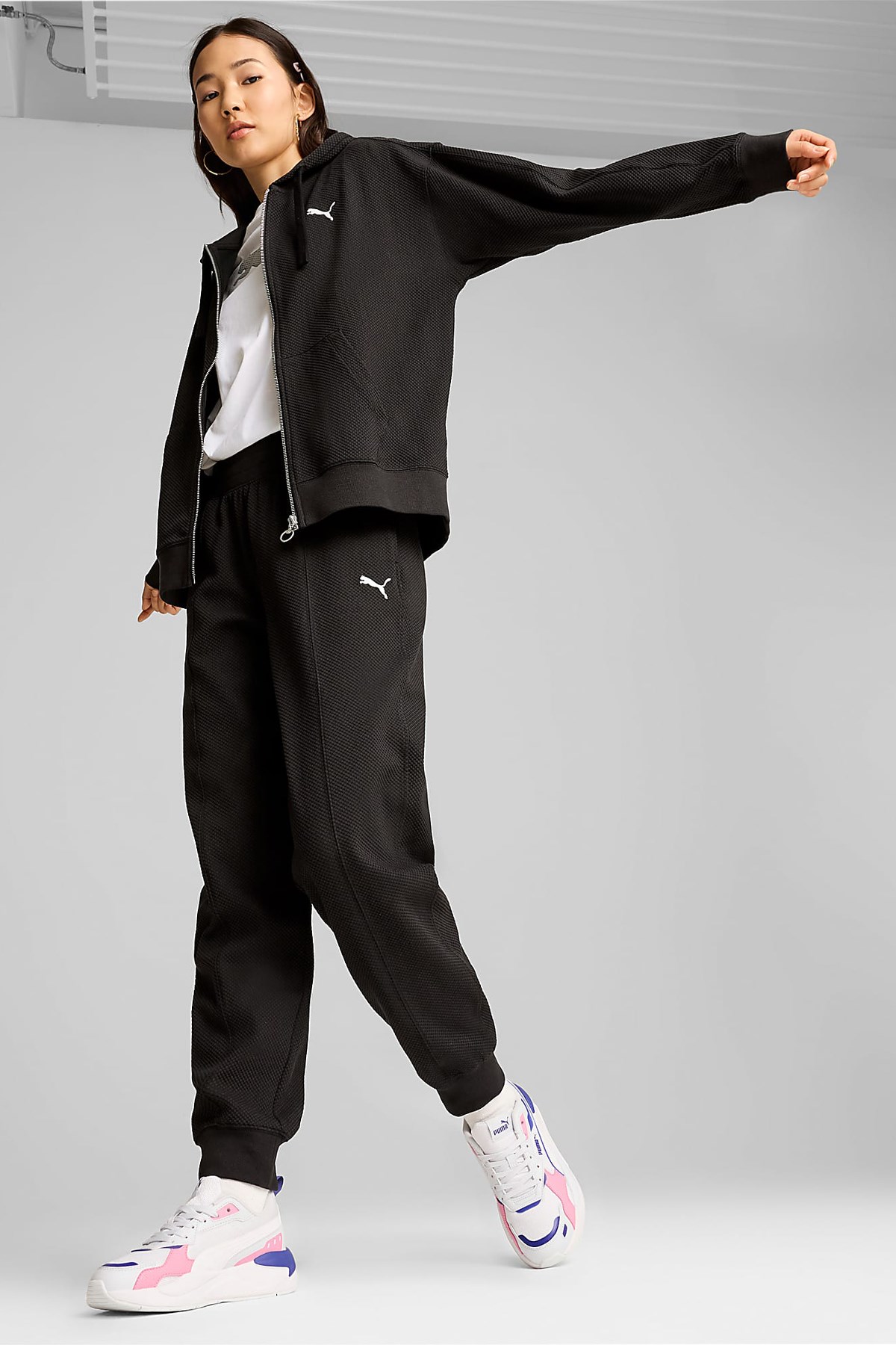 Puma Her Full-Zip Kadın Sweatshirt 68163101 Siyah