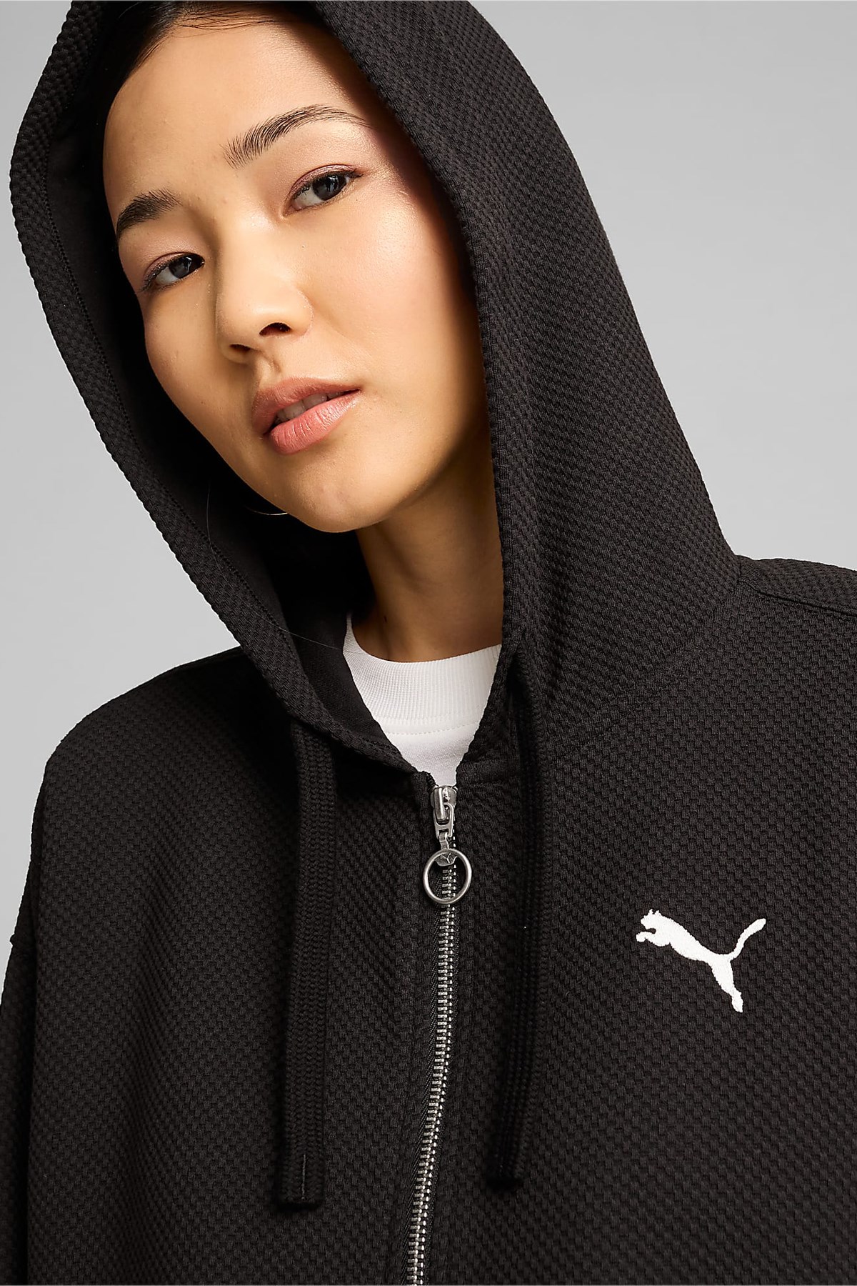 Puma Her Full-Zip Kadın Sweatshirt 68163101 Siyah