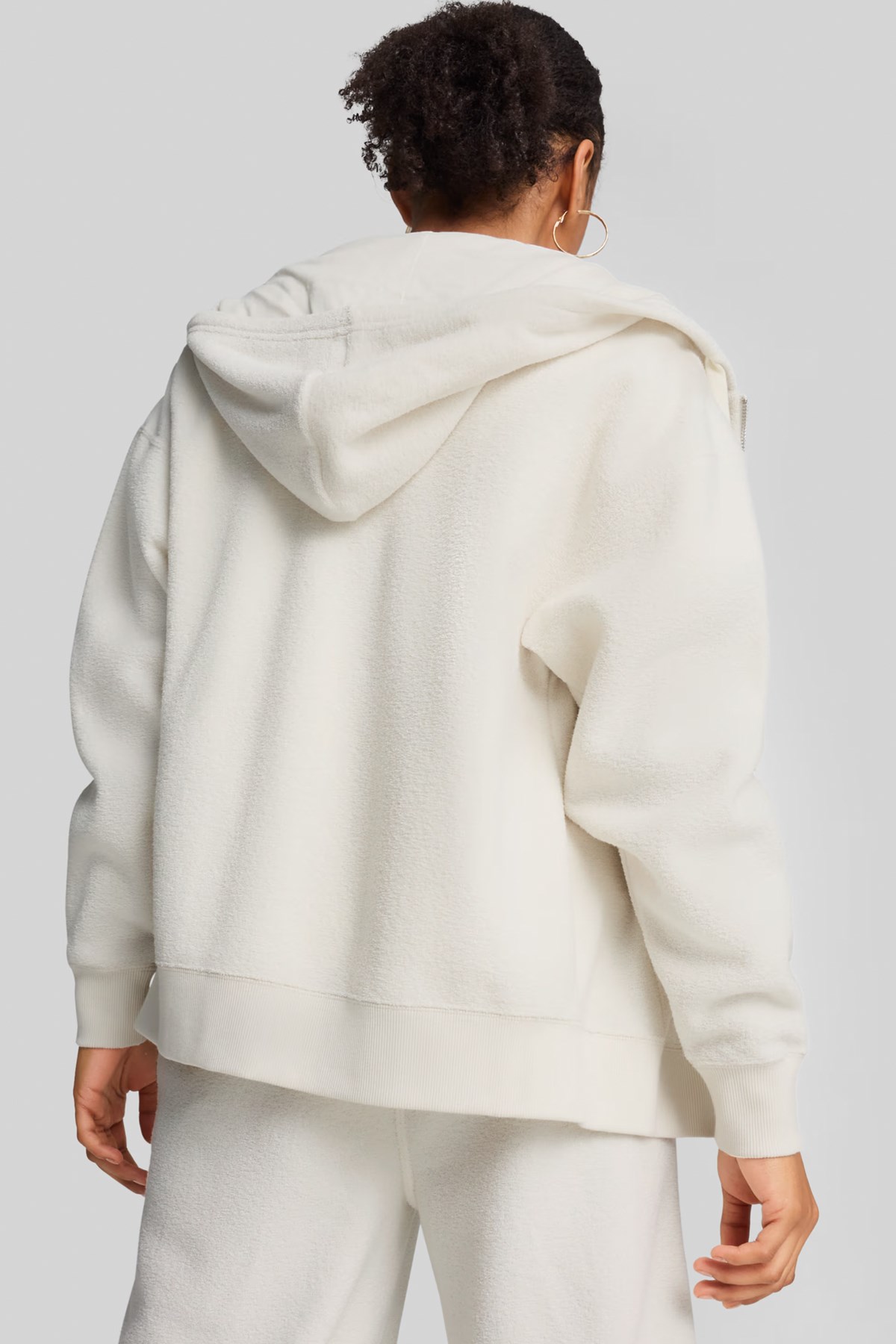 Puma Her Full-Zip Kadın Sweatshirt 68163605 Gri