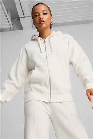 Puma Her Full-Zip Kadın Sweatshirt 68163605 Gri
