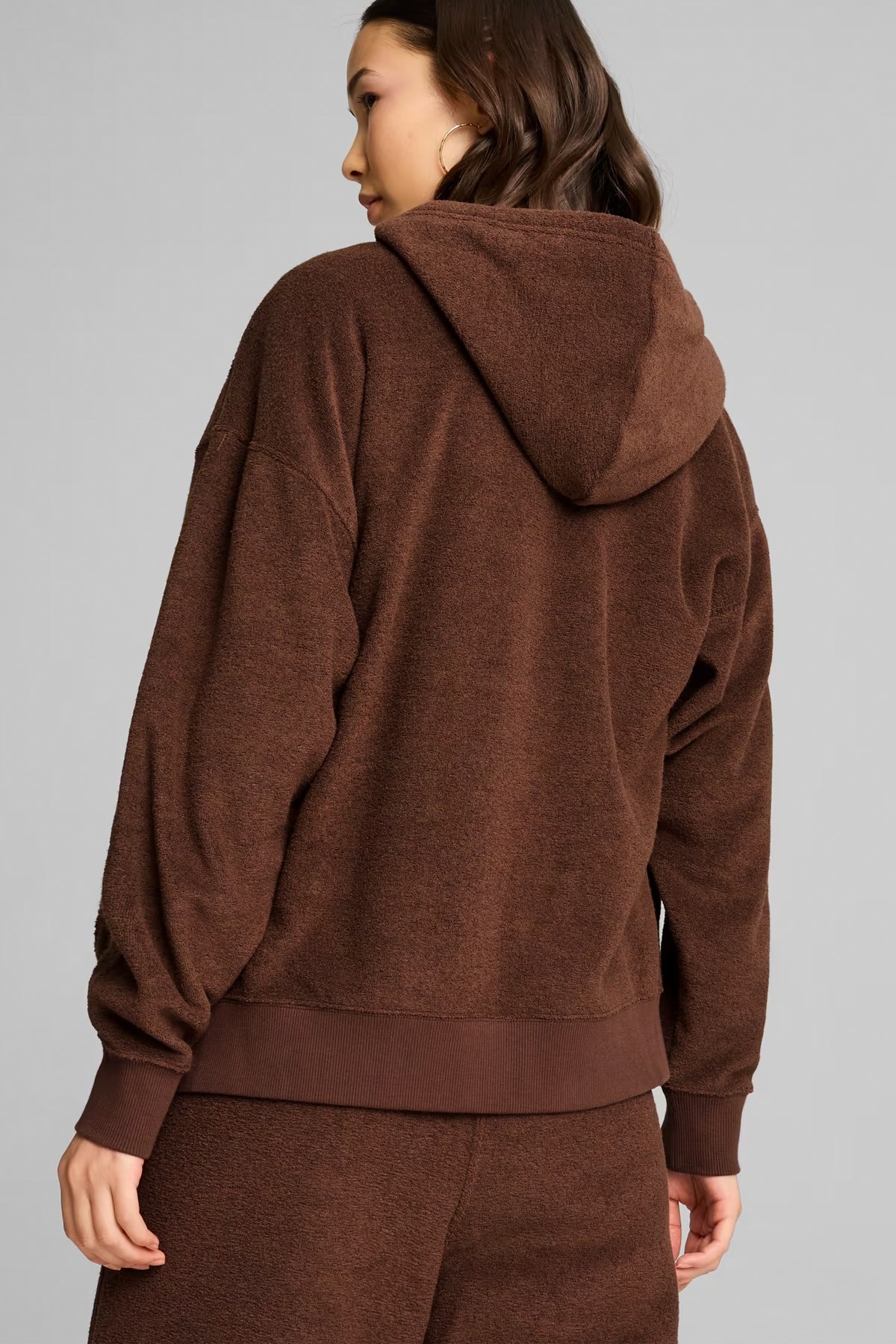 Puma Her Full-Zip Kadın Sweatshirt 68163665 Kahverengi