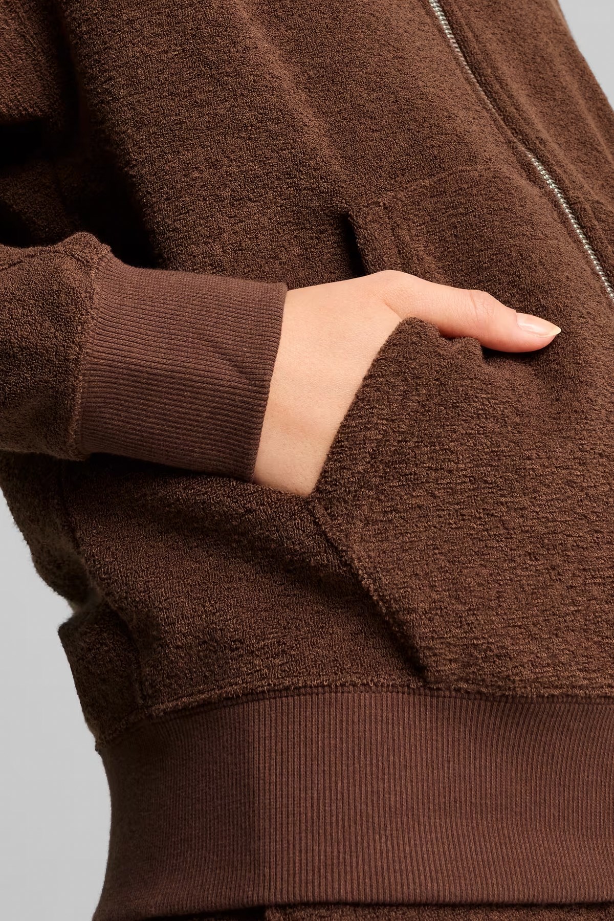 Puma Her Full-Zip Kadın Sweatshirt 68163665 Kahverengi