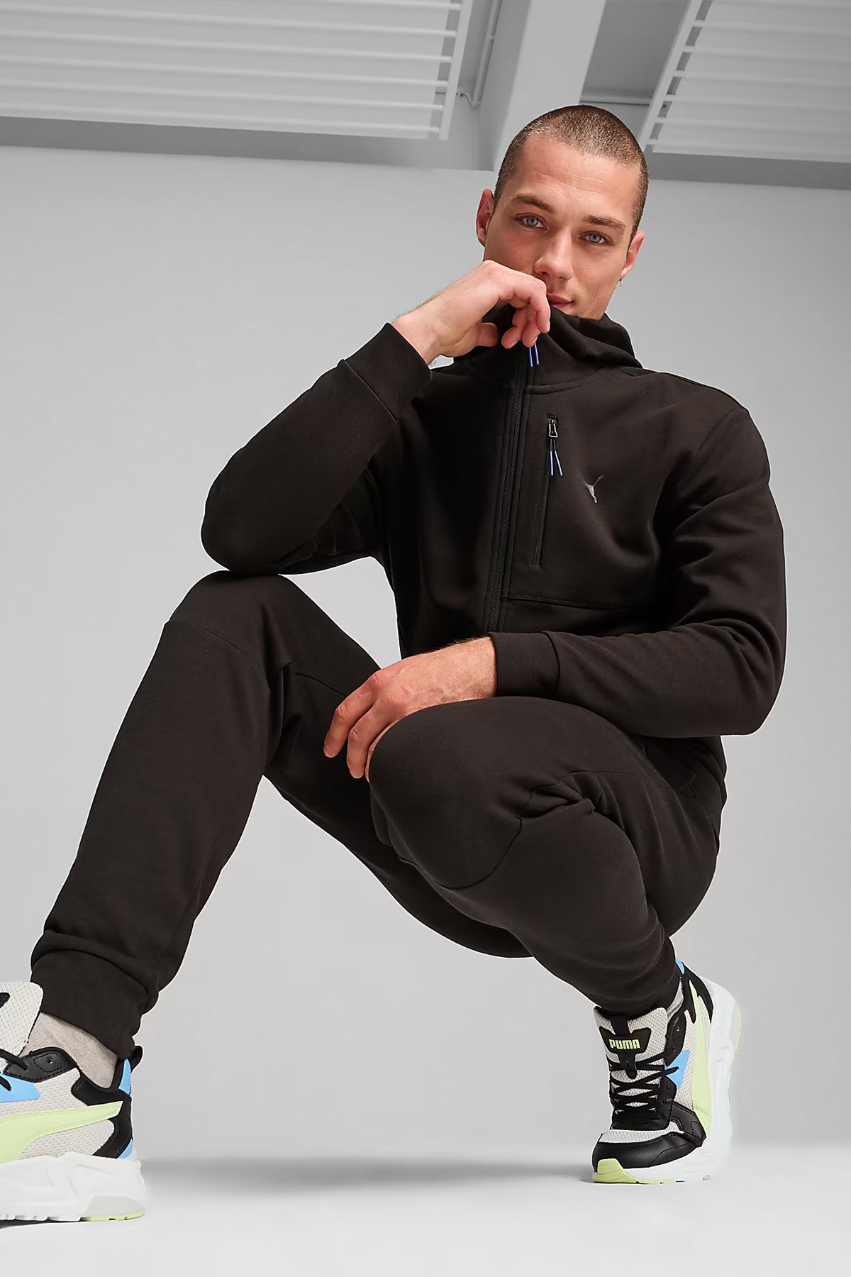 Puma Open Road Full-Zip Erkek Sweatshirt 68165401 Siyah