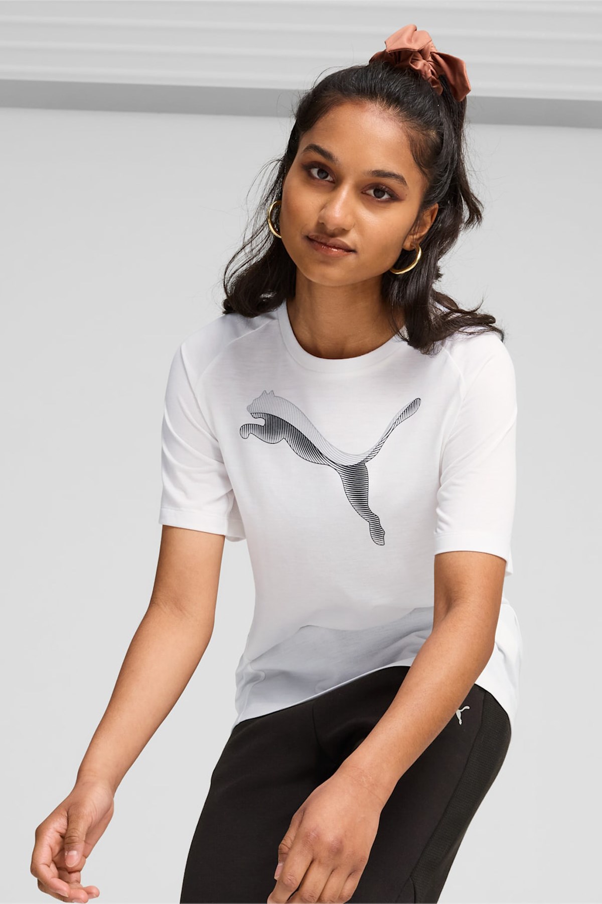 Puma Evostripe Kadın Tişört 68166802 Beyaz