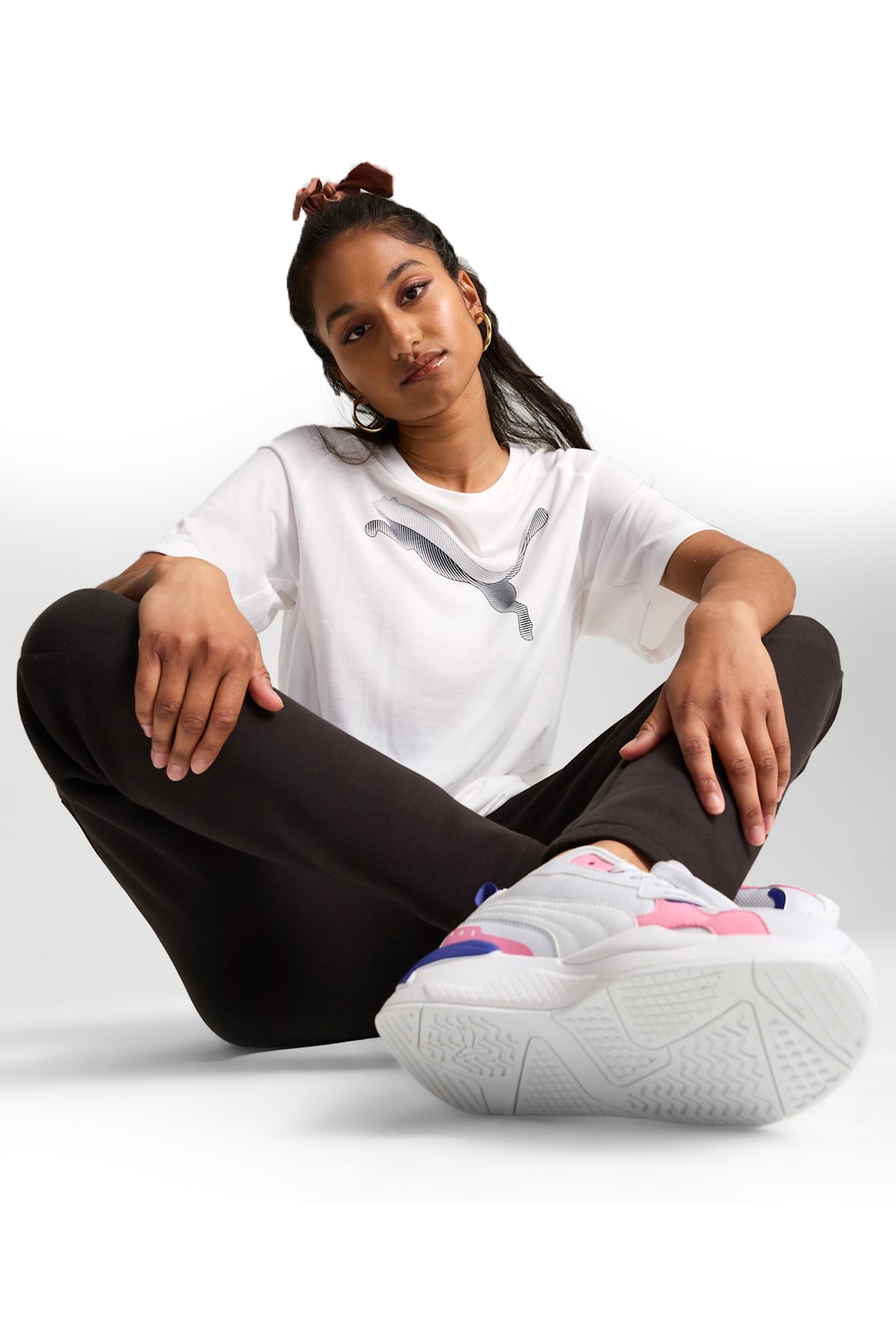 Puma Evostripe Kadın Tişört 68166802 Beyaz
