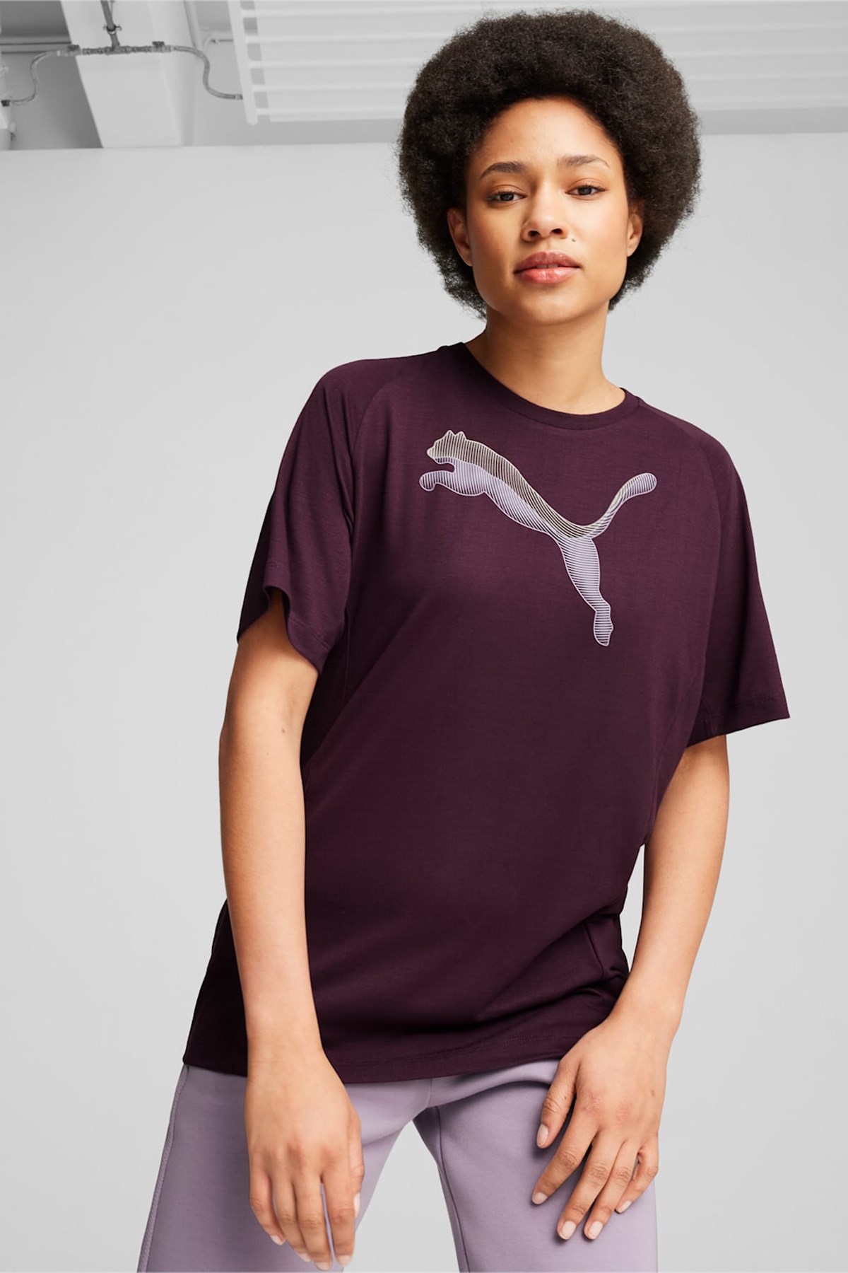 Puma Evostripe Kadın Tişört 68166844 Mor