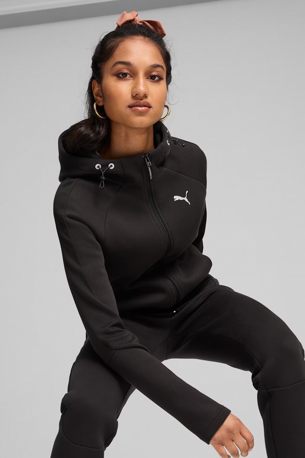 Puma Evostripe Full-Zip Kadın Sweatshirt 68167001 Siyah