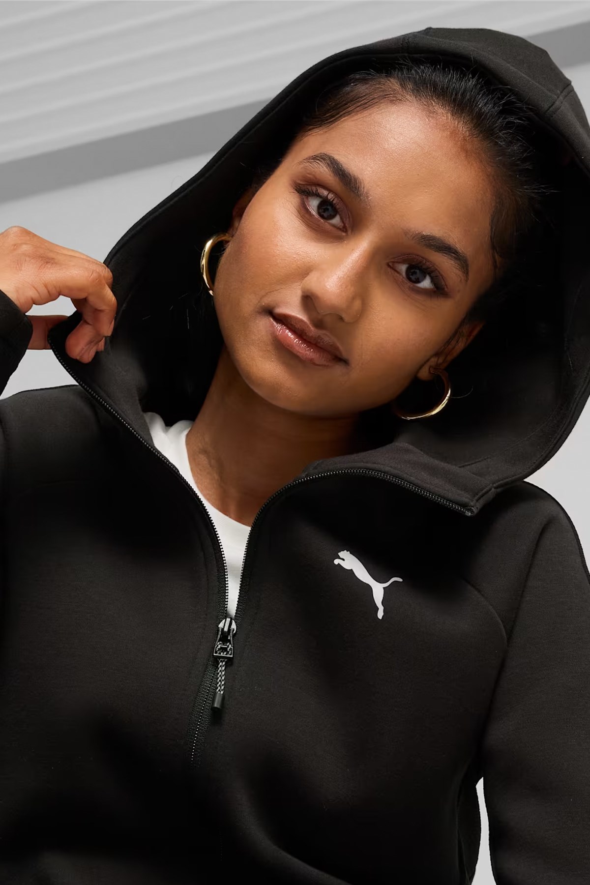 Puma Evostripe Full-Zip Kadın Sweatshirt 68167001 Siyah