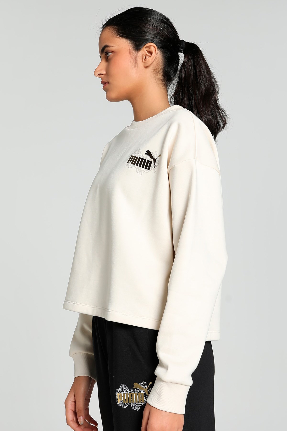Puma Ess Class Act Kadın Sweatshirt 68169387 Bej