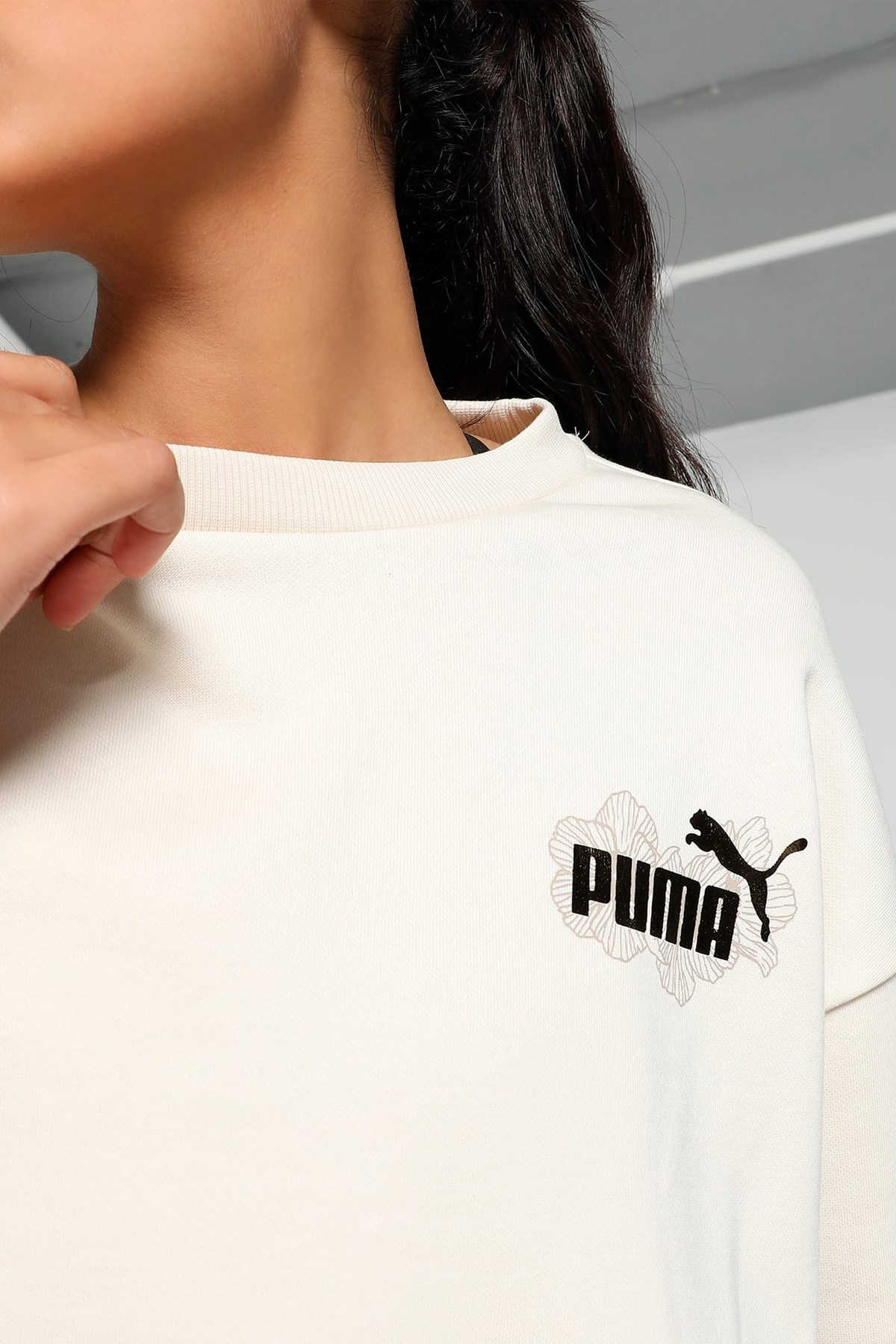 Puma Ess Class Act Kadın Sweatshirt 68169387 Bej