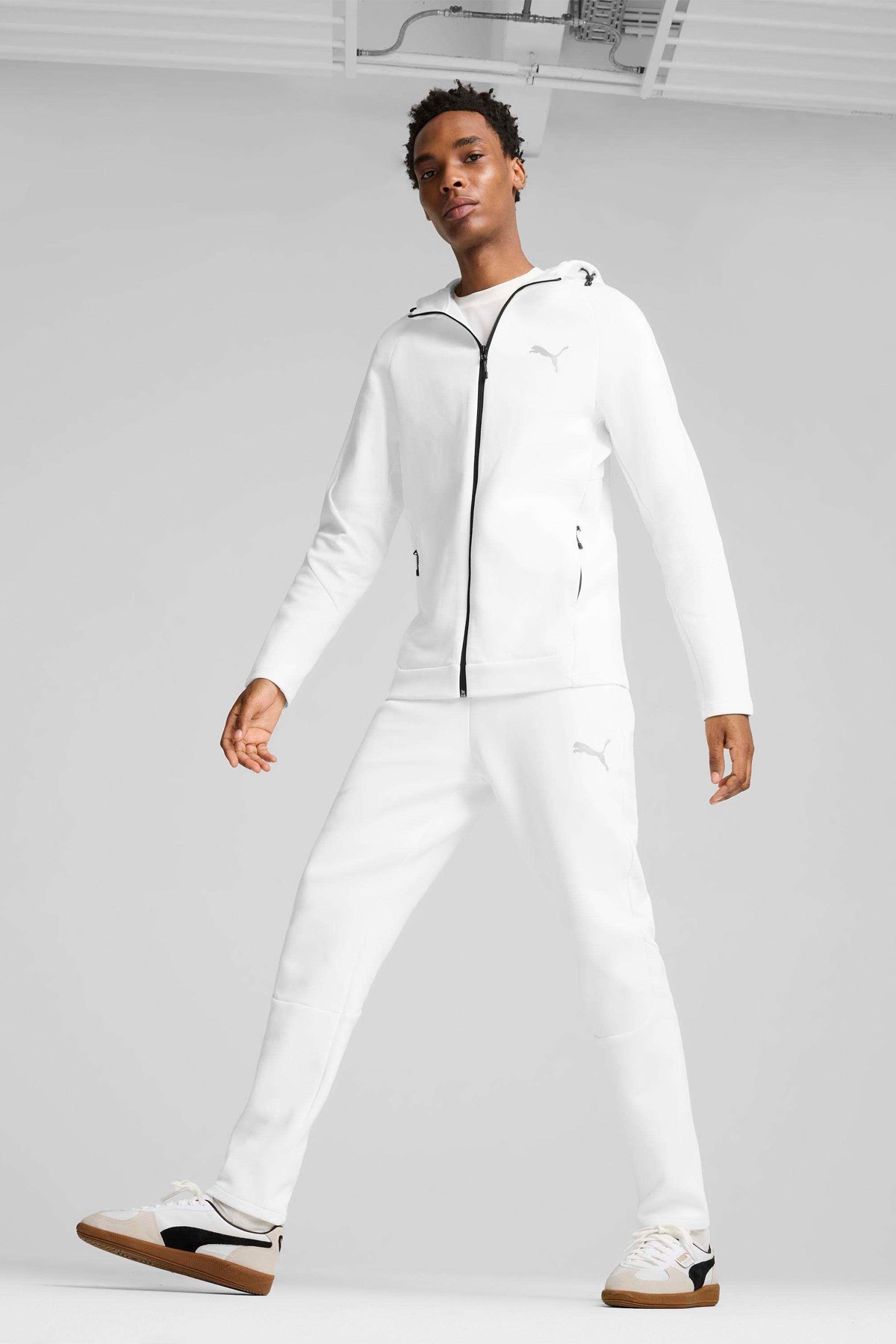 Puma Evostripe Full-Zip Erkek Sweatshirt 68170002 Beyaz
