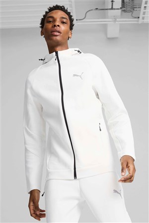 Puma Evostripe Full-Zip Erkek Sweatshirt 68170002 Beyaz