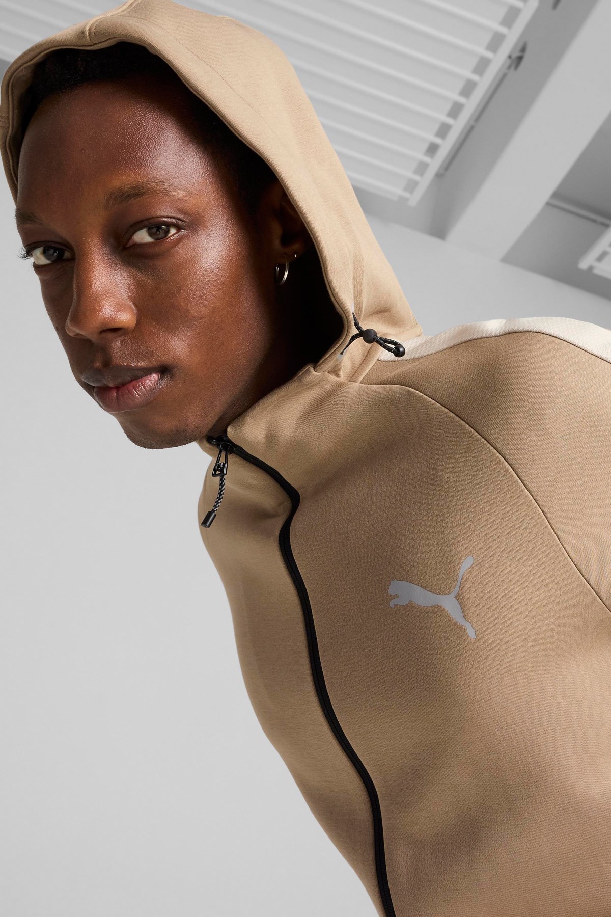 Puma Evostripe Full-Zip Erkek Sweatshirt 68170067 Bej