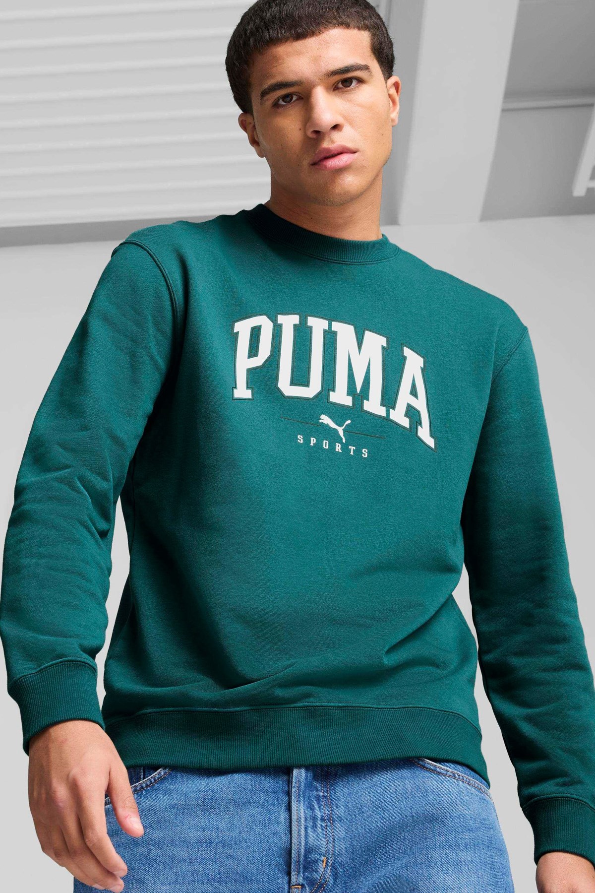 Puma Squad Erkek Sweatshirt 68179522 Yeşil