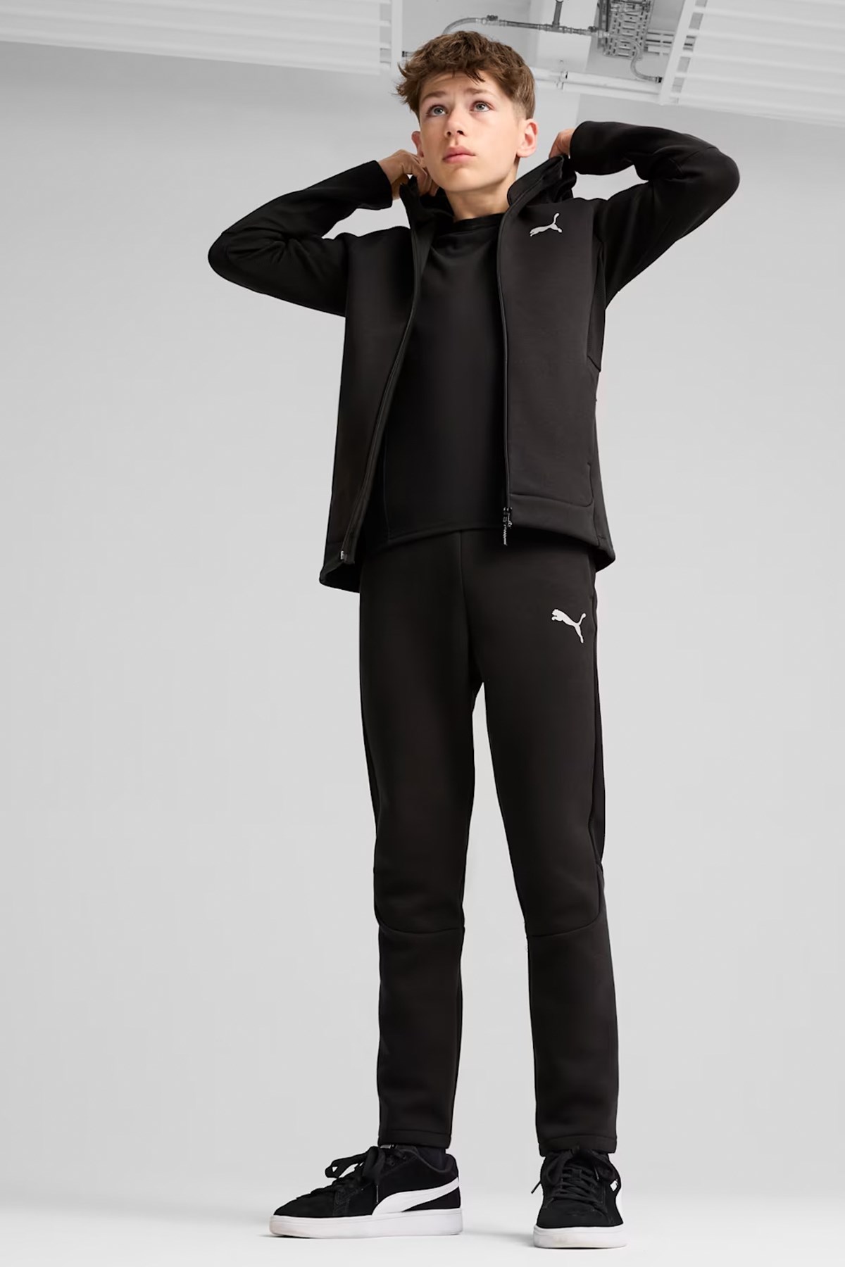Puma Evostripe Fz Çocuk Sweatshirt 68180301 Siyah