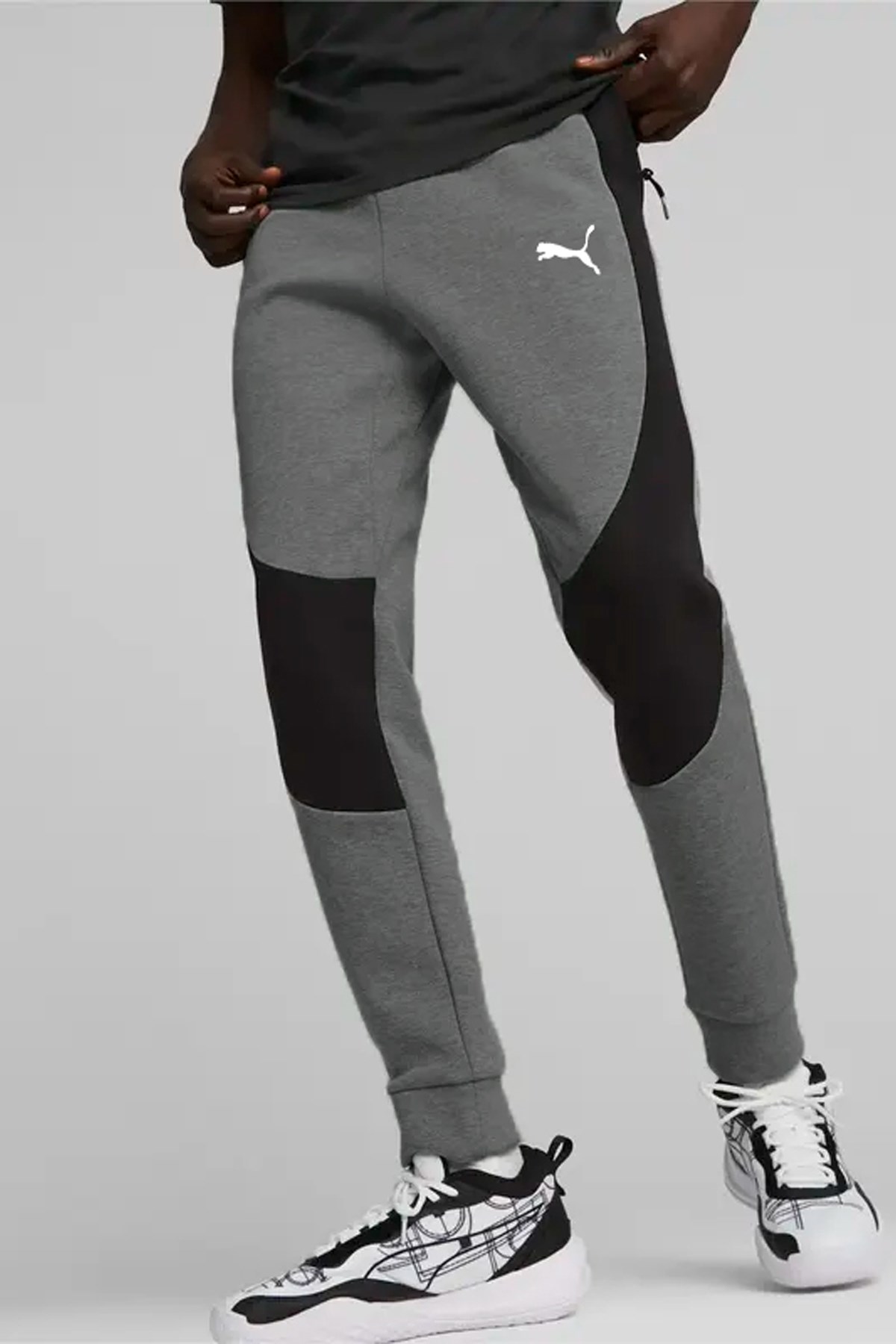 Puma Hoops Dime Pant Turkey Erkek Pantolon 68224403 Gri