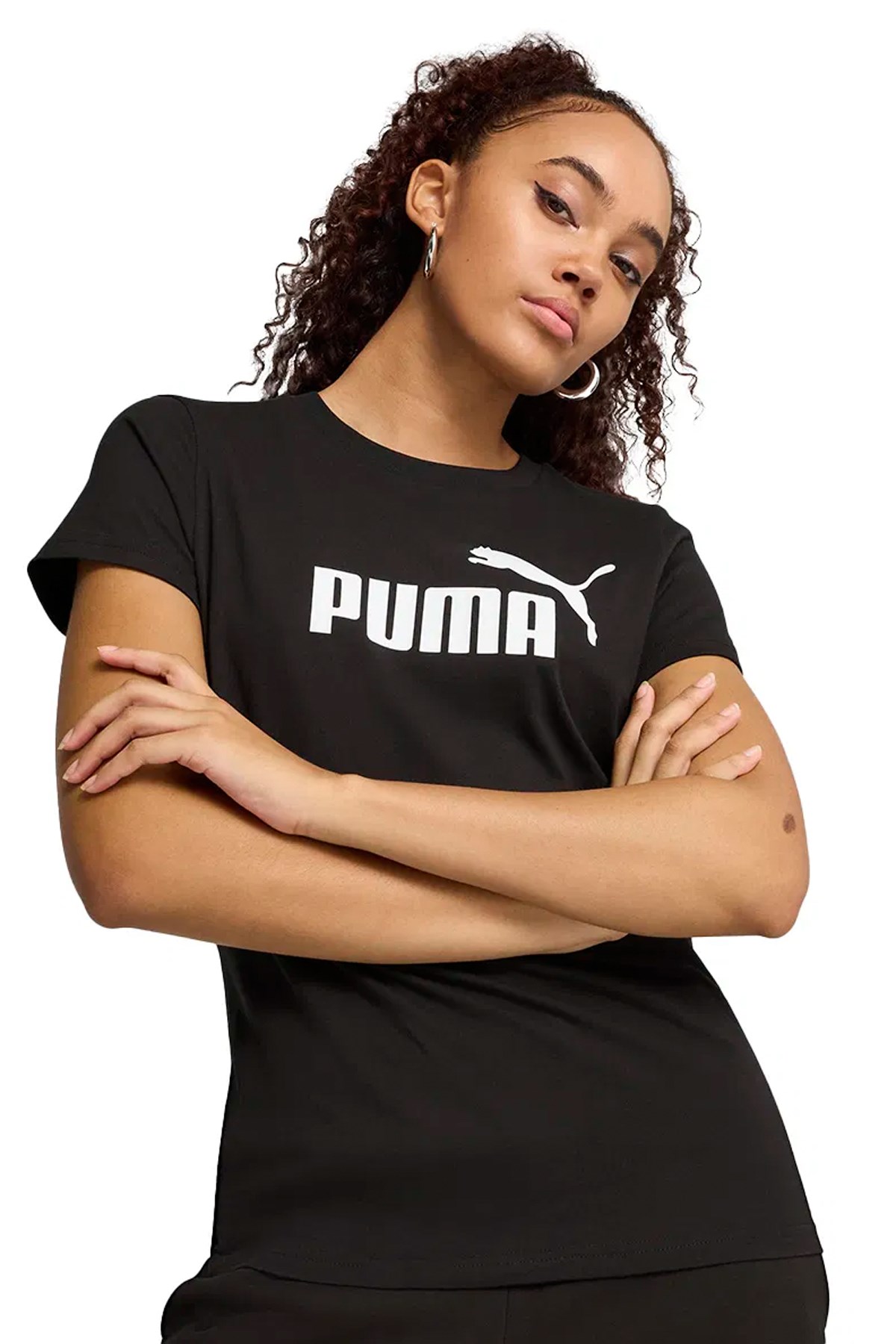 Puma Ess No. 1 Logo Kadın Tişört 68237001 Siyah