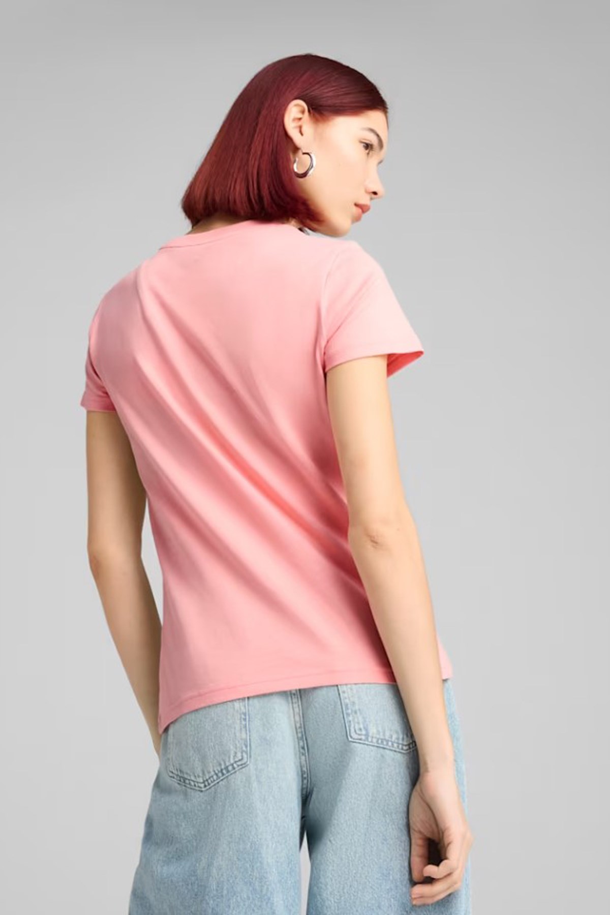 Puma Ess No. 1 Logo Kadın Tişört 68237118 Pembe