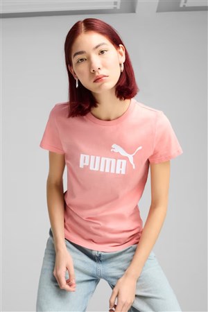 Puma Ess No. 1 Logo Kadın Tişört 68237118 Pembe