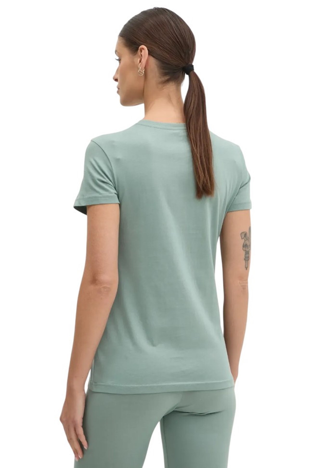 Puma Ess No. 1 Logo Kadın Tişört 68237130 Yeşil