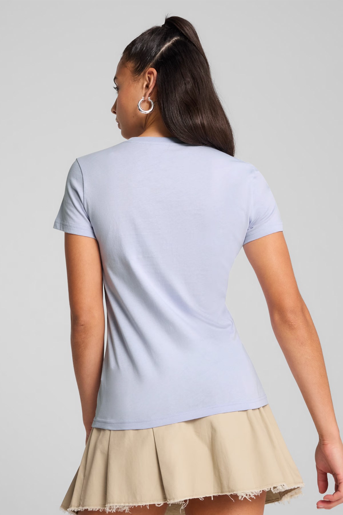Puma Ess No. 1 Logo Kadın Tişört 68237147 Mavi