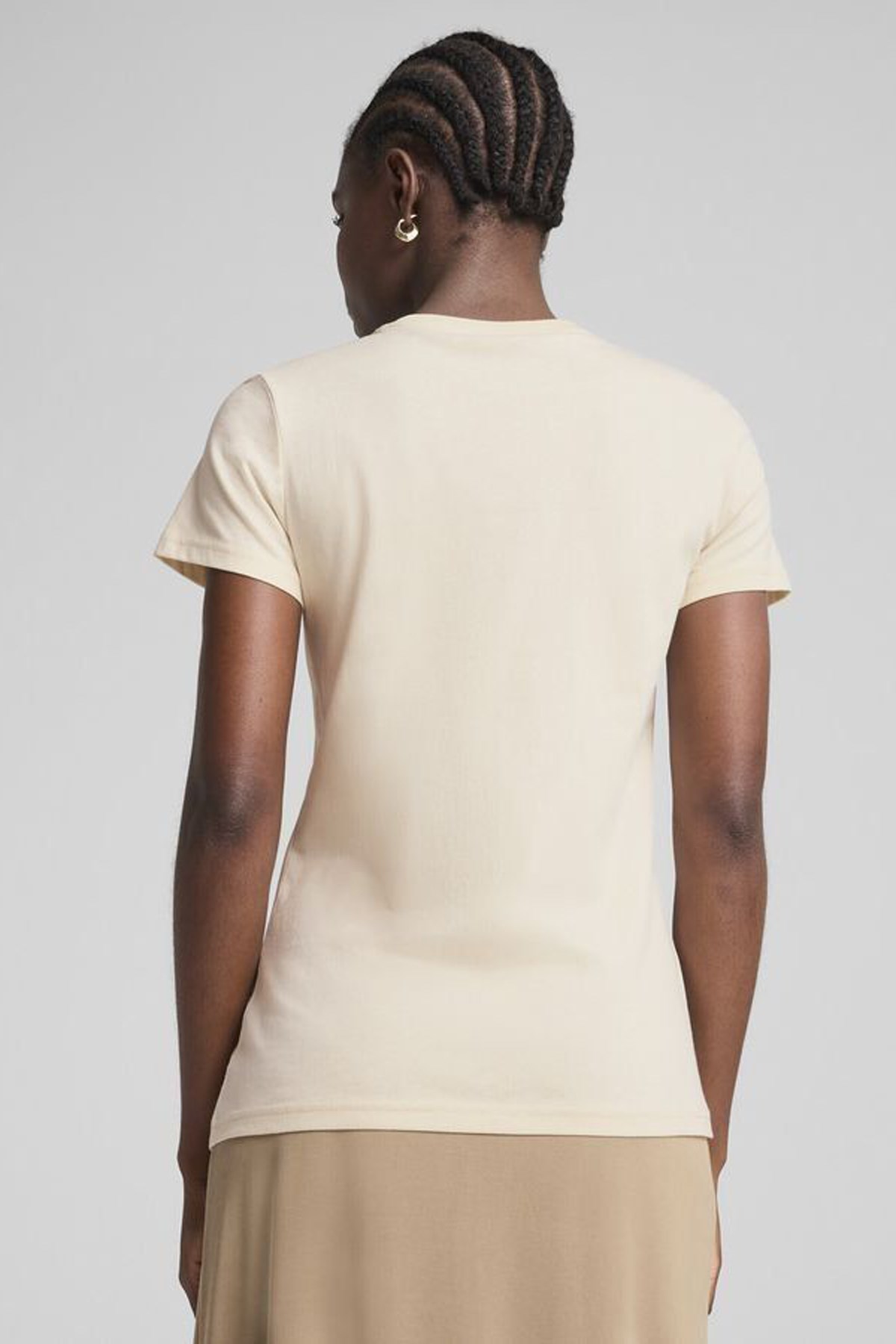 Puma Ess No. 1 Logo Kadın Tişört 68237187 Bej