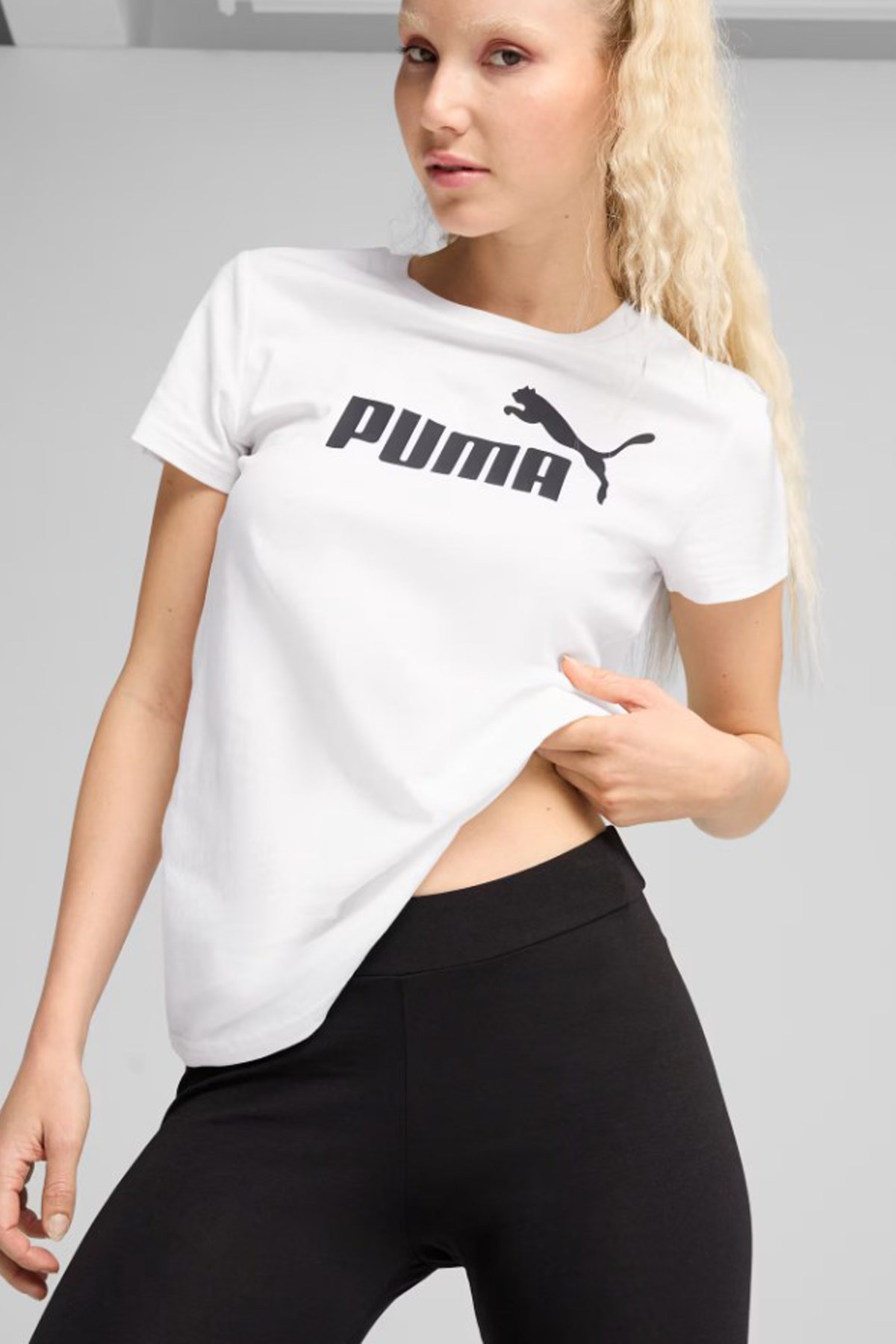 Puma Ess No. 1 Logo Leggings Kadın Tayt 68242601 Siyah