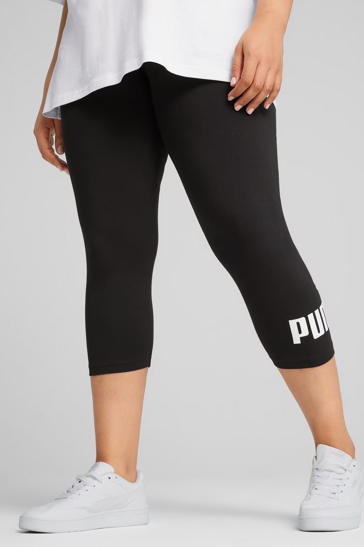 Puma Ess No. 1 Logo 3/4 Leggings Kadın Tayt 68243001 Siyah
