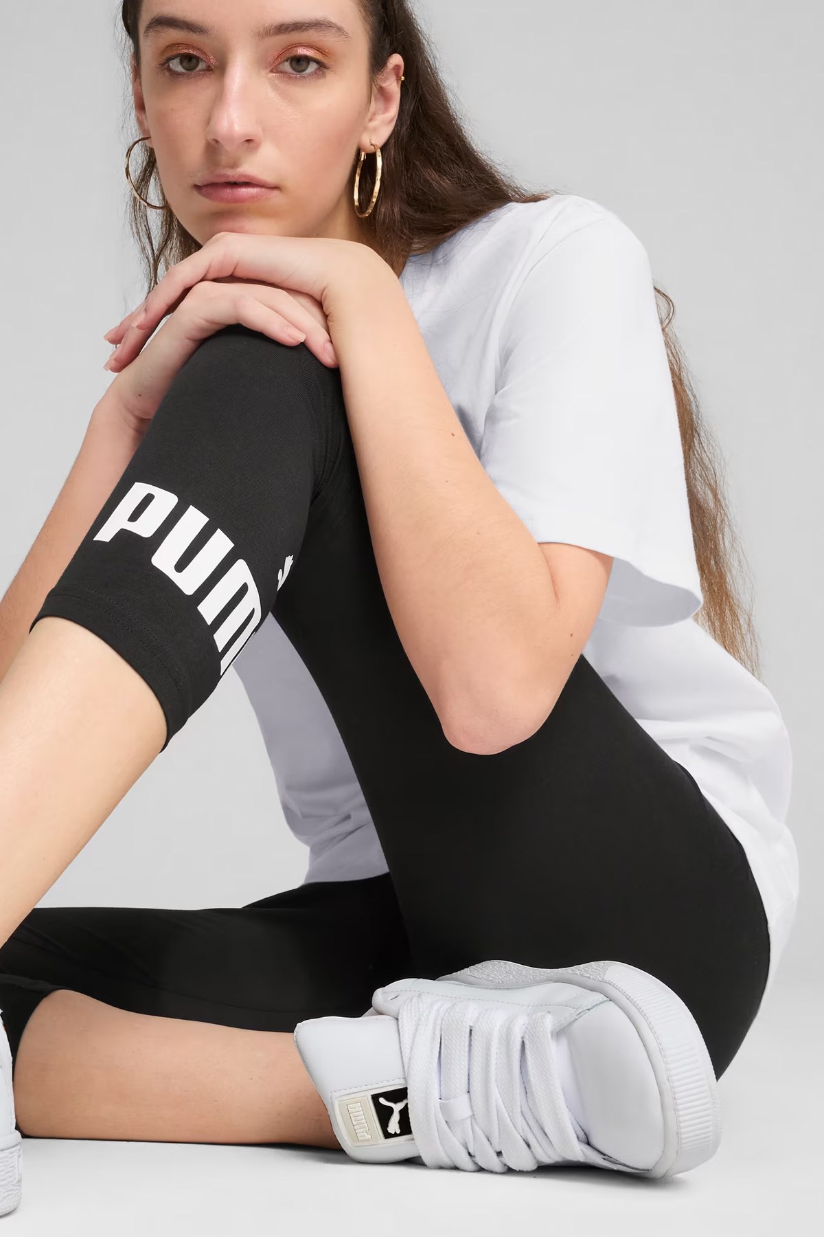 Puma Ess No. 1 Logo 3/4 Leggings Kadın Tayt 68243001 Siyah