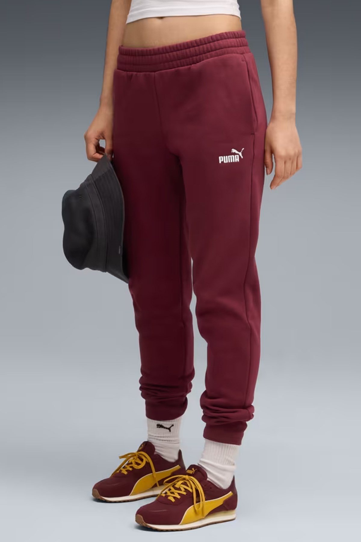 Puma Ess No. 1 Logo Kadın Eşofman Altı Bordo