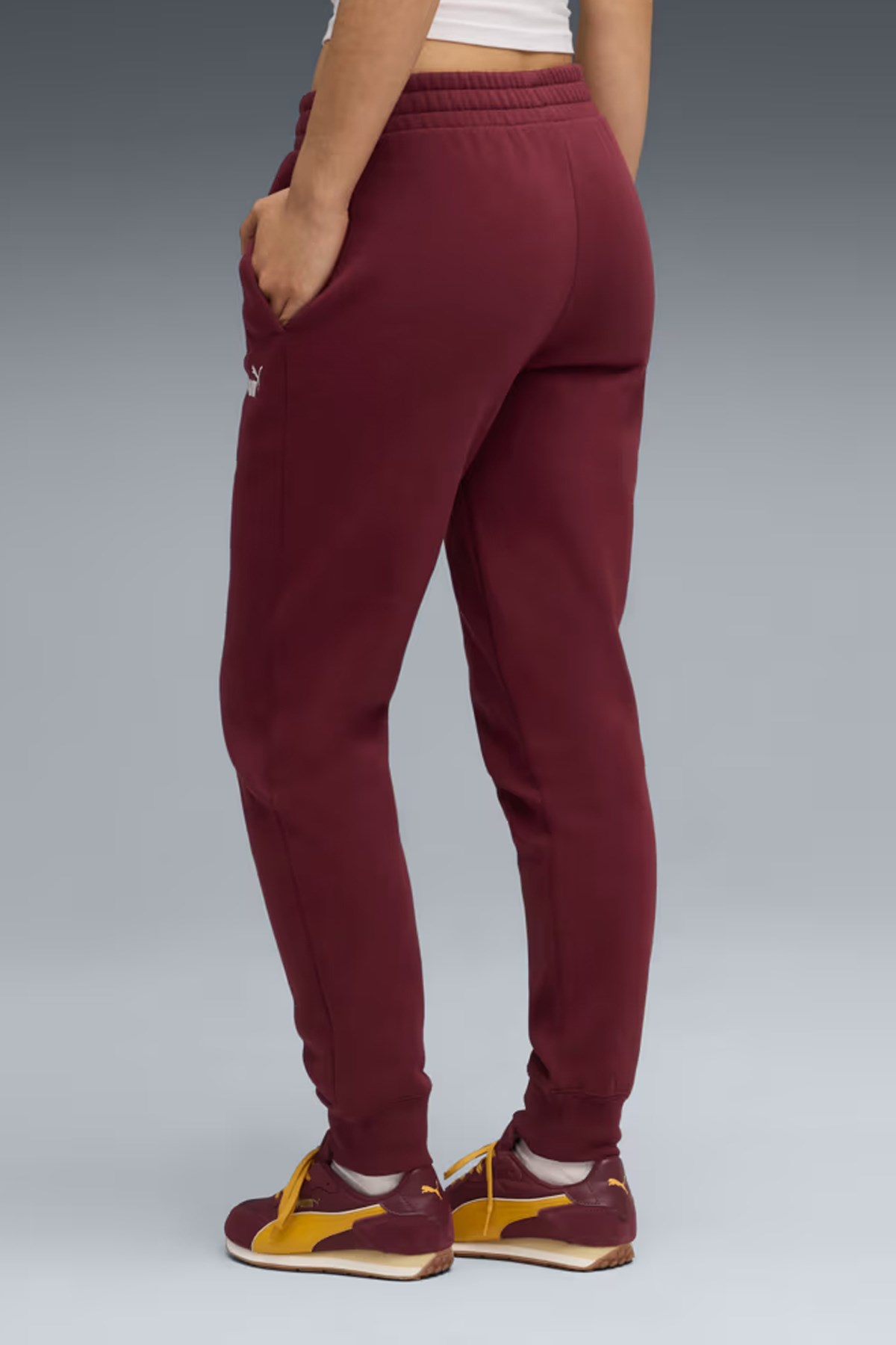 Puma Ess No. 1 Logo Kadın Eşofman Altı Bordo