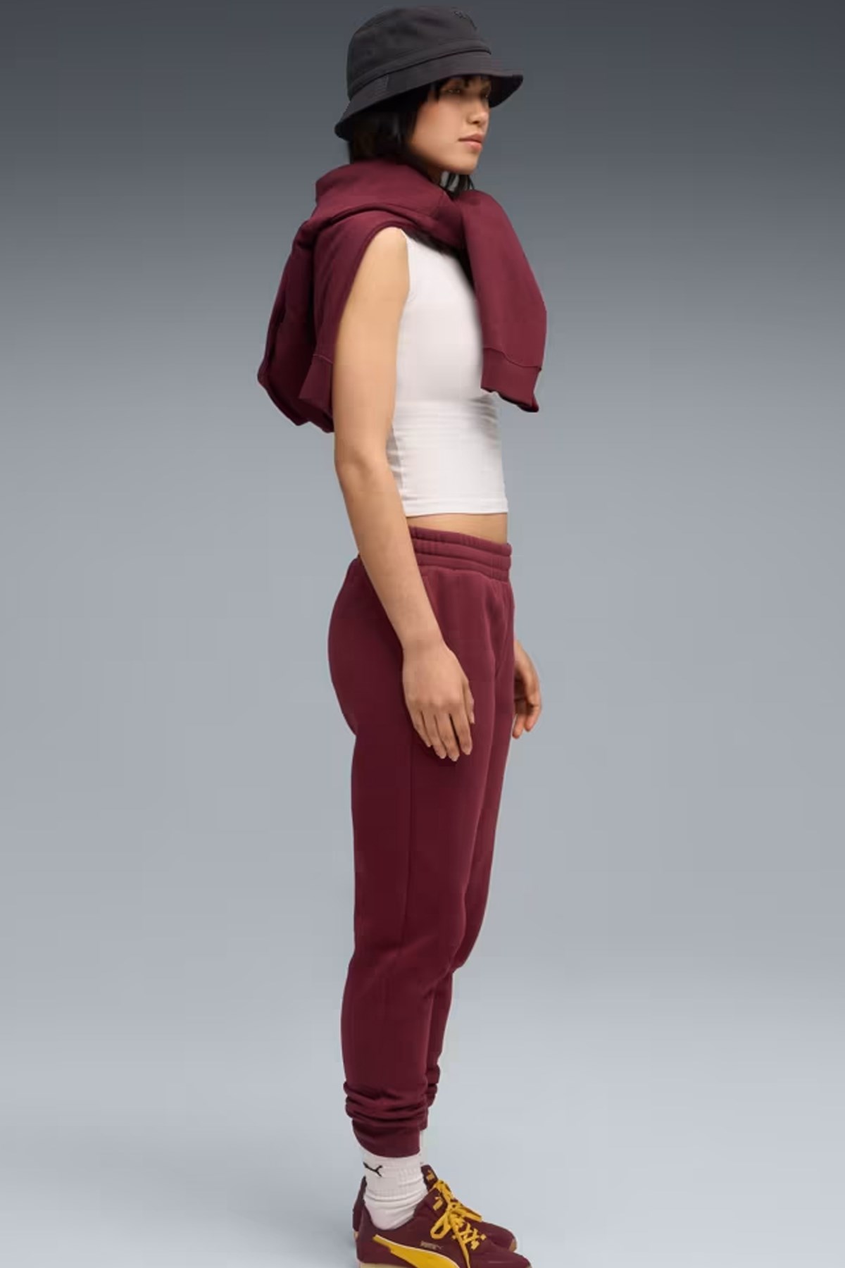 Puma Ess No. 1 Logo Kadın Eşofman Altı Bordo